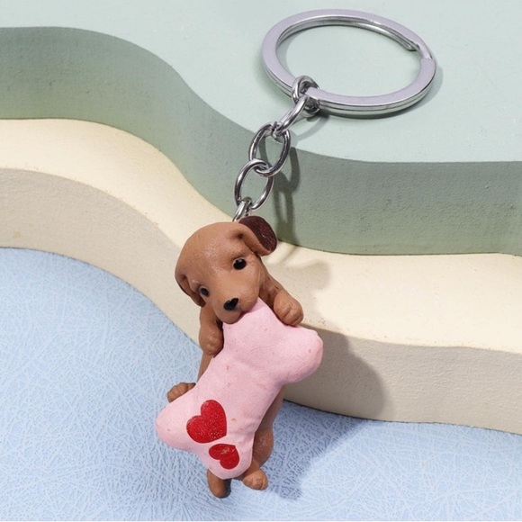 NWT Puppy Keychain or Bag Charm - Picture 3 of 3